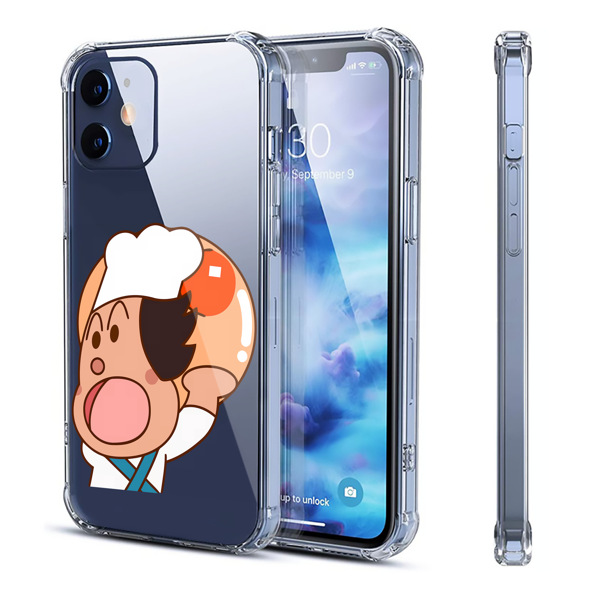（画像用） アンパンマン Anpanman 【iPhone 12シリーズ対応】透明スマホケース（クリアソフトケース）